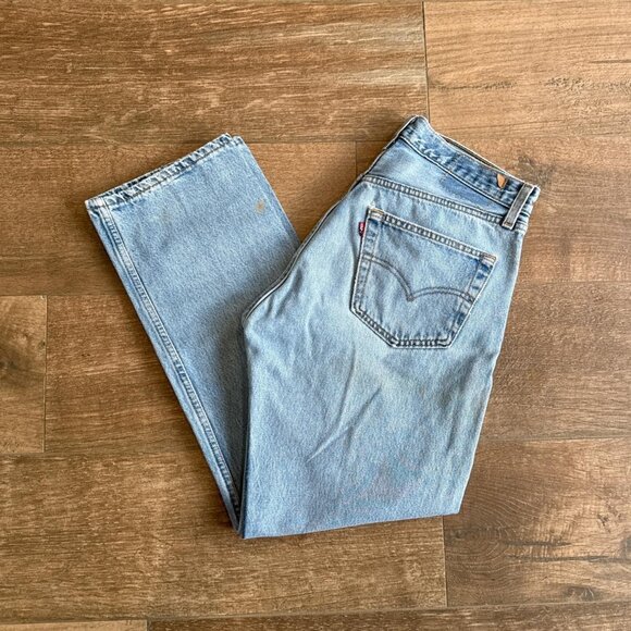 Levi's Denim - Vintage 90s Levi’s 501 Essential Distressed Light Wash Jeans